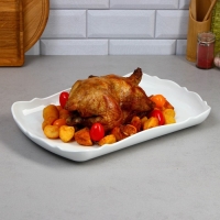 Тарелка Wave, прямоугольная, 2.2 л, фарфор, Иран