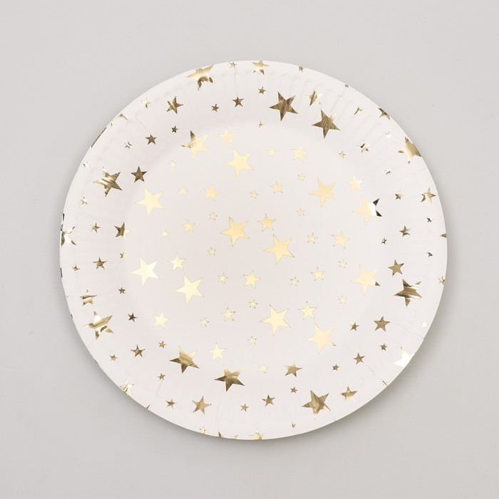 Набор посуды &laquo;С днём рождения&raquo;, золотые звёзды