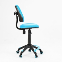 Кресло детское Бюрократ KD-4-F голубой TW-55 крестовина пластик, с подставкой.для ног