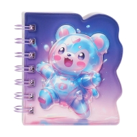 Записная книжка подарочная на гребне 80л,линия, цветной блок,обложка ПВХ 3D Мишка(10х10,5см) 10539 Записная книжка подарочная на гребне 80л,линия, цветной блок,обложка ПВХ 3D Мишка(10х10,5см) 10539
