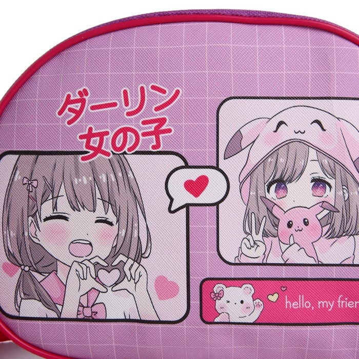 Сумка детская для девочки через плечо Сумка детская для девочки через плечо "Аниме девочка" 22х16 см