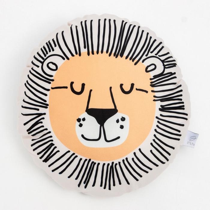 Подушка декоративная Этель &laquo;Лев&raquo;, 40х40 см, велюр, 100% полиэстер