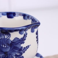 Чайная пара гжель «Кофейная», бело-синий,керамика, Чайная пара гжель «Кофейная», бело-синий,керамика,