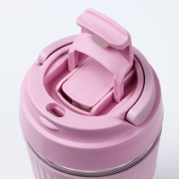 Стакан с крышкой &laquo;Осторожно, горячо&raquo;, 350 мл, стекло