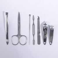 Набор маникюрный &laquo;Meow&raquo;, 7 предметов, цвет белый