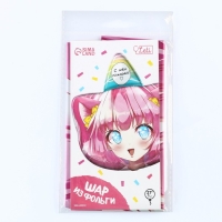 Воздушный шар фольгированный 24" &laquo;Девочка аниме&raquo;, с подложкой