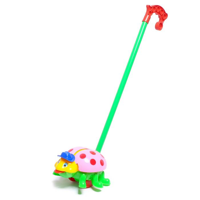 Каталка «Жучок», на палочке, цвета МИКС Каталка «Жучок», на палочке, цвета МИКС