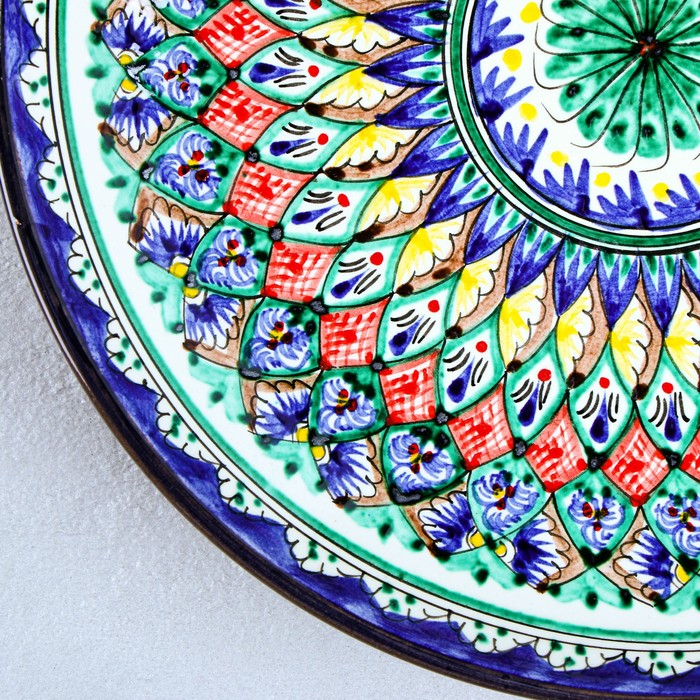 Ляган Риштанская Керамика Ляган Риштанская Керамика "Узоры", 32 см, синий