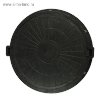 Люк полимерный, легкий, 70 кН, нагрузка до 7 т, черный