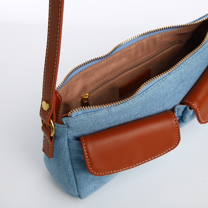 Сумка женская TEXTURA, средний размер, цвет голубой джинс Сумка женская TEXTURA, средний размер, цвет голубой джинс