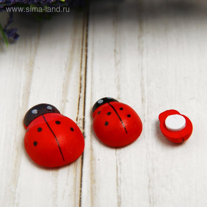 Набор декоративных наклеек &laquo;Божьи коровки&raquo; 3 размера; 8,2&times;19&times;1,5 см