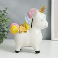 Копилка керамика "Единорожка с золотыми крылышками и рогом" 15,5х6,9х18 см Копилка керамика "Единорожка с золотыми крылышками и рогом" 15,5х6,9х18 см