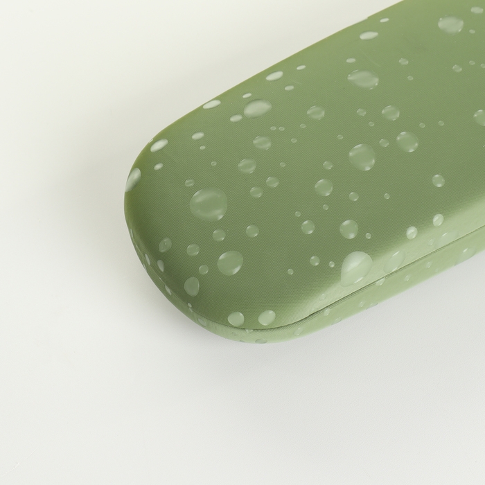 Футляр для очков на хлопушке, длина 16 см, цвет зелёный Футляр для очков на хлопушке, длина 16 см, цвет зелёный