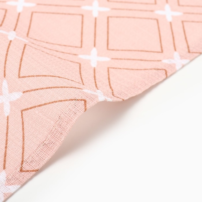 Полотенце Крестики 35х60см, розовый, вафля 120г/м, хл100%