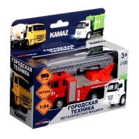 Грузовик металлический «КАМАЗ. Пожарная Служба», 1:54, инерция Грузовик металлический «КАМАЗ. Пожарная Служба», 1:54, инерция
