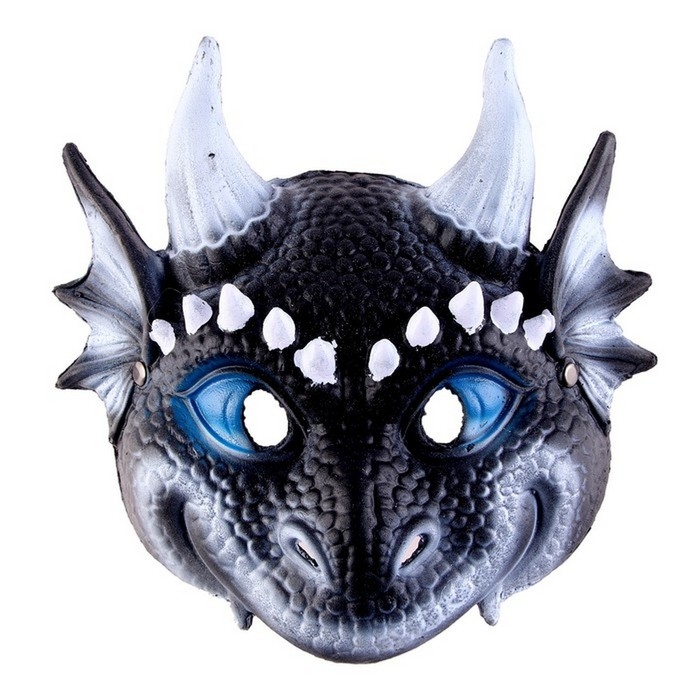 Маска карнавальная Маска карнавальная "Дракончик черный"