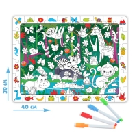 Пазл «Собери, найди, раскрась. Тайна джунглей», 60 деталей Пазл «Собери, найди, раскрась. Тайна джунглей», 60 деталей