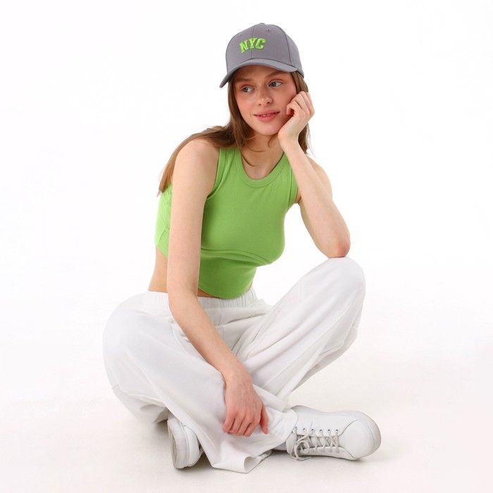 Кепка женская NYC, цвет серый, р-р 56 Кепка женская NYC, цвет серый, р-р 56