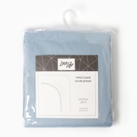 Простыня на резинке LoveLife Celestial blue 160*200+25 см, сатин, 125г/м² Простыня на резинке LoveLife Celestial blue 160*200+25 см, сатин, 125г/м²