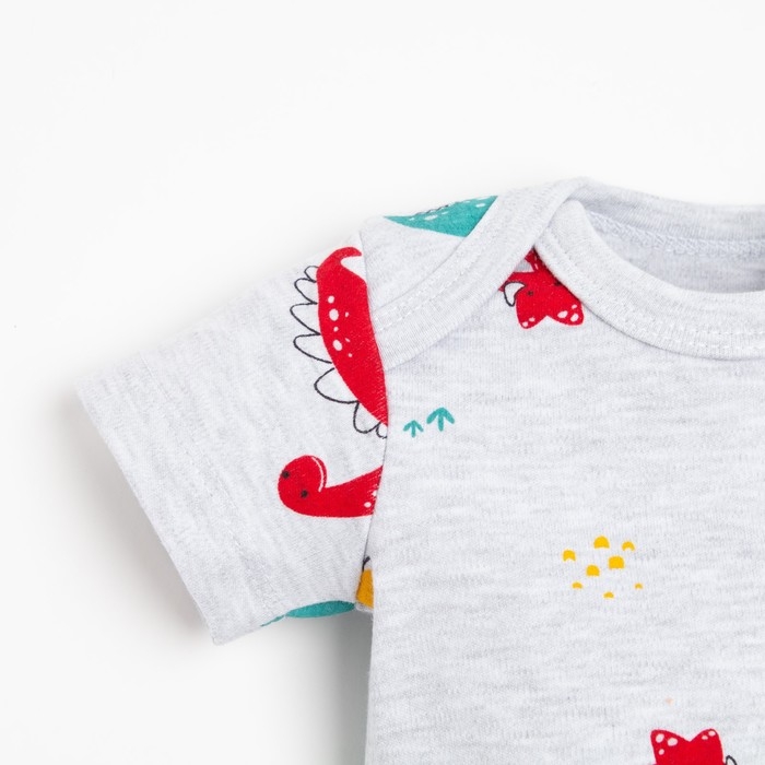 Боди в набивку Крошка Я Боди в набивку Крошка Я "Dino", рост 80-86 см, цвет серый