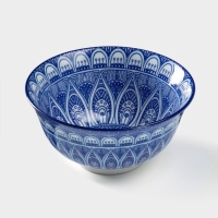 Салатник керамический Доляна &laquo;Мавлон&raquo;, 350 мл, d=12,5 см, цвет синий