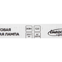 Лампа ультрафиолетовая бактерицидная Luazon Lighting, G13, 30Вт, без озона, 253.7нм, 894.6мм Лампа ультрафиолетовая бактерицидная Luazon Lighting, G13, 30Вт, без озона, 253.7нм, 894.6мм