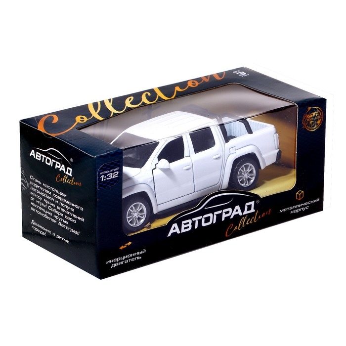 Машина металлическая &laquo;Тундра&raquo;, открываются двери, 1:32, инерция, цвет белый