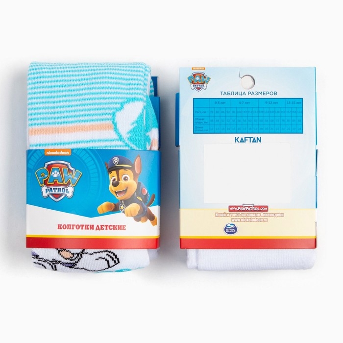 Колготки PAW PATROL Колготки PAW PATROL "Эверест", цвет белый/голубой, рост 104-110 см