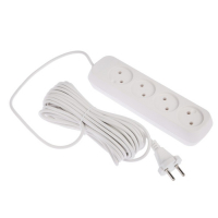 Удлинитель Luazon Lighting ECO, 4 розетки, 10 м, 10 А, 2200 Вт, ПВС 2х0.75 мм2,без з/к,белый Удлинитель Luazon Lighting ECO, 4 розетки, 10 м, 10 А, 2200 Вт, ПВС 2х0.75 мм2,без з/к,белый