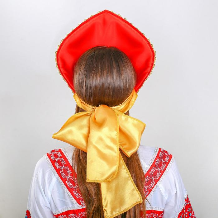 Кокошник &laquo;Павлово-Посадский узор&raquo;, с цветами