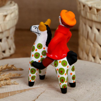 Дымковская игрушка "Всадник", 12 см, микс Дымковская игрушка "Всадник", 12 см, микс