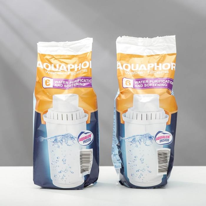 Набор сменных картриджей аквафор В-6, 2 шт, доочистка и умягчение воды Набор сменных картриджей аквафор В-6, 2 шт, доочистка и умягчение воды