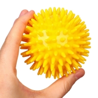 Мяч массажный &oslash;8 см, цвет желтый, Крошка Я