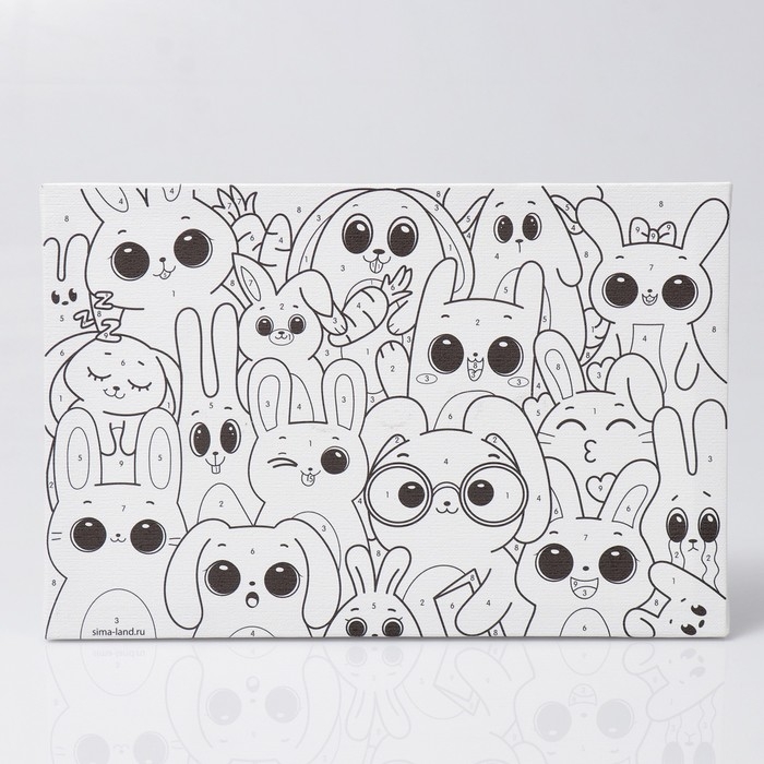 Картина по номерам для детей «Забавные зайчата», 20 х 30 см Картина по номерам для детей «Забавные зайчата», 20 х 30 см