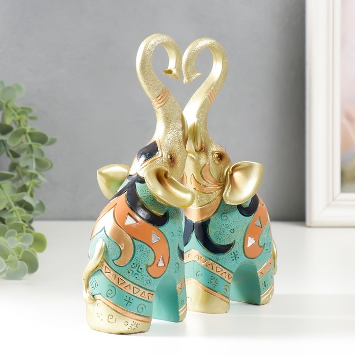 Сувенир полистоун Сувенир полистоун "Африканский слон" набор 2 шт 6х17х21 см