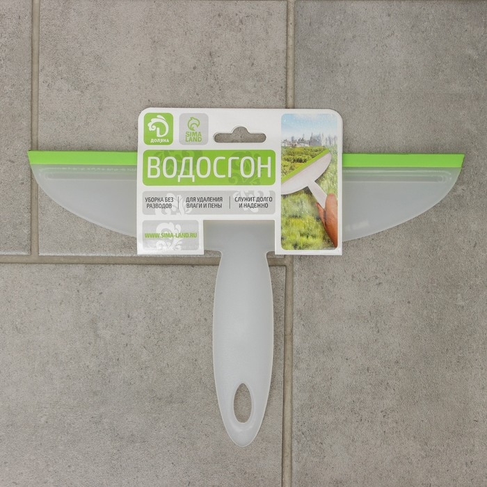 Водосгон Доляна, 24,5×16,5 см, пластиковая ручка, силиконовый сгон Водосгон Доляна, 24,5×16,5 см, пластиковая ручка, силиконовый сгон