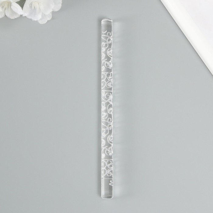 Скалка для творчества акрил Скалка для творчества акрил "Завитки" 16х1 см