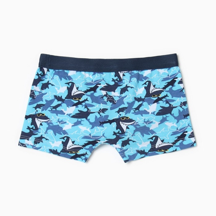 Трусы-боксеры для мальчика, цвет голубой/акулы, рост 98-104 см Трусы-боксеры для мальчика, цвет голубой/акулы, рост 98-104 см