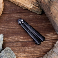 Нож-бабочка "Дракон" 17,5см, клинок 69мм/1мм, черный Нож-бабочка "Дракон" 17,5см, клинок 69мм/1мм, черный