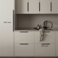 Ручка CAPPIO RT001BL, L=200 мм, м/о 160 мм, цвет черный