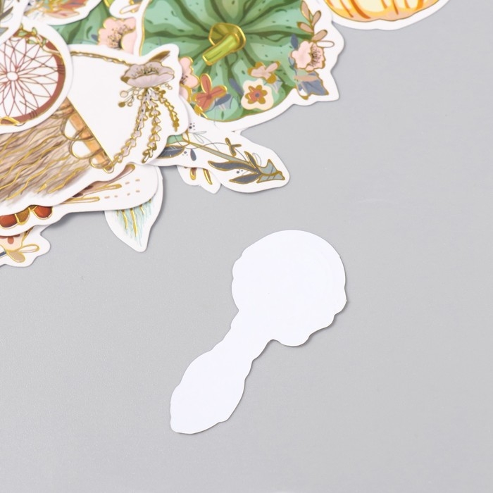 Наклейки для творчества "Бохо" тиснение золото набор 48 шт 9х7х0,8 см