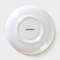 Чайная пара фарфоровая Доляна &laquo;Емеля&raquo;, 2 предмета: чашка 250 мл, блюдце d=15 см, цвет белый