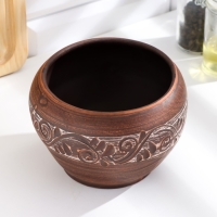 Горшок для жаркого 0,7 л, 13х13х13см, ангоб Горшок для жаркого 0,7 л, 13х13х13см, ангоб