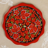 Тарелка &laquo;Фруктовая&raquo;,  D=23 см,  хохлома, микс