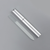 Пилка стеклянная для ногтей, 14 см, в футляре, цвет прозрачный/серебристый Пилка стеклянная для ногтей, 14 см, в футляре, цвет прозрачный/серебристый