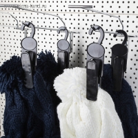 Крючок с прищепкой 4,3&times;2,5&times;15,5, L=15,5, цвет чёрный