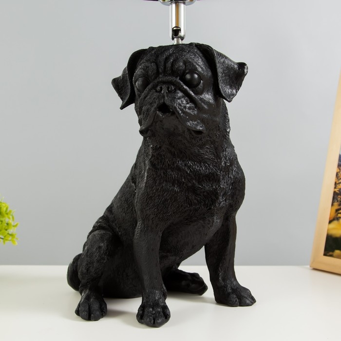 Настольная лампа "Мопс" Е27 40Вт черный 20х21х59см RISALUX