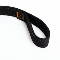 Поводок двухслойный с усиленным карабином, 2 м х 4 см, чёрный Поводок двухслойный с усиленным карабином, 2 м х 4 см, чёрный