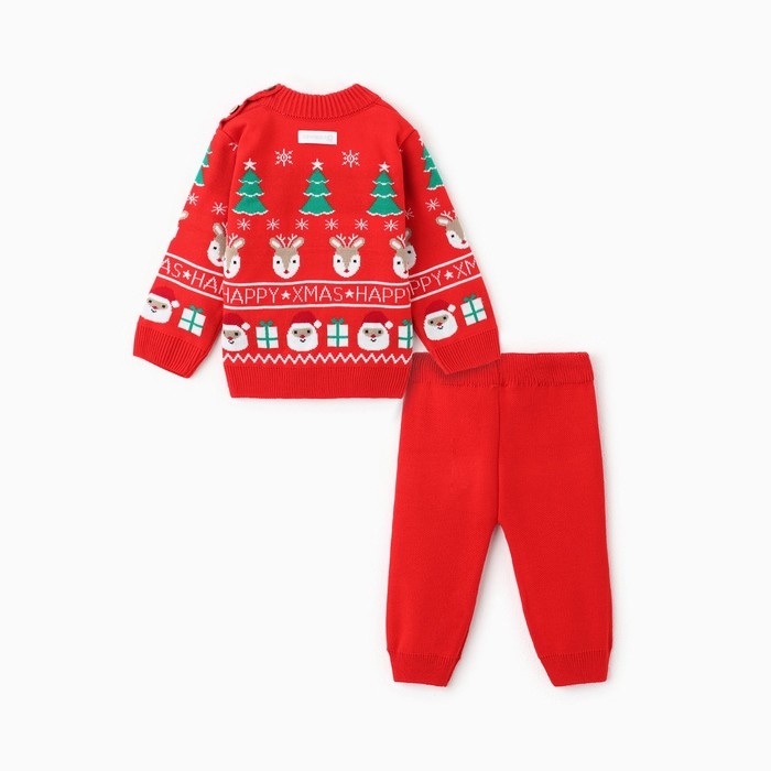 Комплект вязаный Крошка Я Комплект вязаный Крошка Я "Xmas" рост 98-104 см