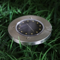 Садовый светильник на солнечной батарее, 11.5 &times; 13 &times; 11.5 см, 12 LED, свечение тёплое белое